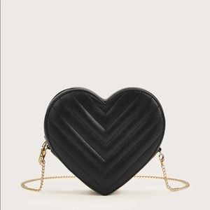 Black Heart Crossbody Purse